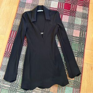 Mach and Mach black Long-Sleeve Dress size 10